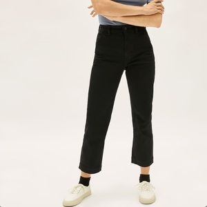 Everlane The Straight-Leg Crop, Black, 6